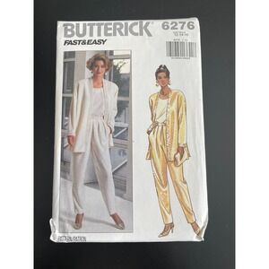 00468 - Butterick 6276 VTG Sewing Pattern Womens Jacket Pants Size 12-16 - UNCUT